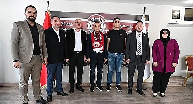Belediye Başkan Adayı Av. Mevlüt Akgün ve AK Parti Teşkilatından Karaman FK'ya ziyaret