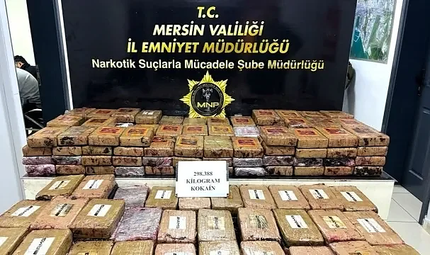 298 Kilo Kokain Mersin Limanında Ele geçirildi