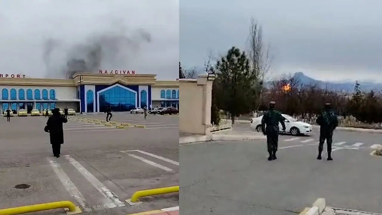 Korkulan oldu, savaş yayılıyor! Nahçıvan Havalimanı'na İHA düştü