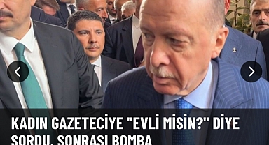 Cumhurbaşkanı Erdoğan kadın gazeteciye 