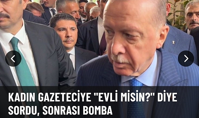 Cumhurbaşkanı Erdoğan kadın gazeteciye