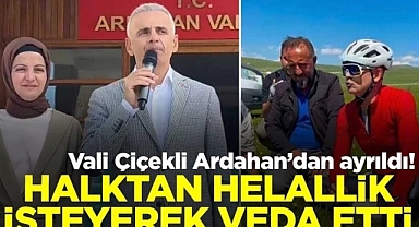Vali Mehmet Fatih Çiçekli Ardahan'dan ayrıldı! Halktan helallik isteyerek veda etti